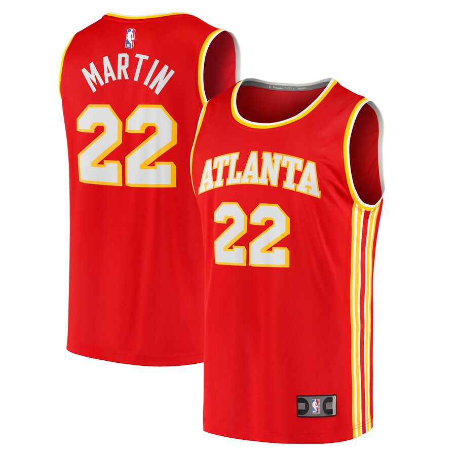 Men Atlanta Hawks #22 Tyrese Martin Fanatics Branded Red Icon Edition 2021-22 Fast Break Replica NBA Jersey->customized nba jersey->Custom Jersey